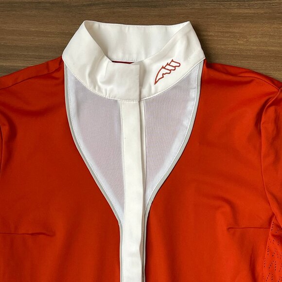 ✨ Equiline Women’s Long Sleeve Competition Polo - Ginger - S✨ - Picture 2 of 6